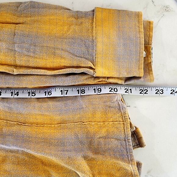 Vintage Roper Women's Yellow Gray Long Sleeve Pearl Snap Down Shirt Size XL - Picture 6 of 7